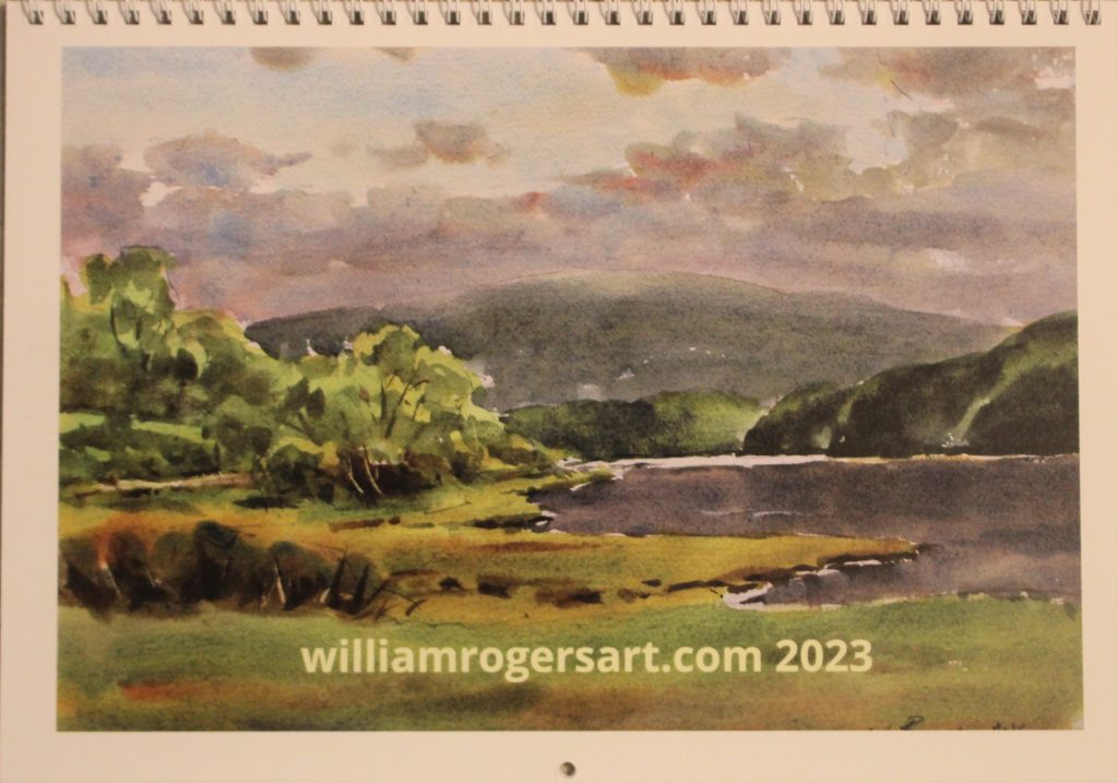 Cover is a watercolor of Jimtown pond near Antigonish, also available as original watercolor.