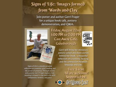 Signs of Life: Images formed from Words and Clay - Book Talk, Pottery Demonstration, and Q&A with Gerri Frager