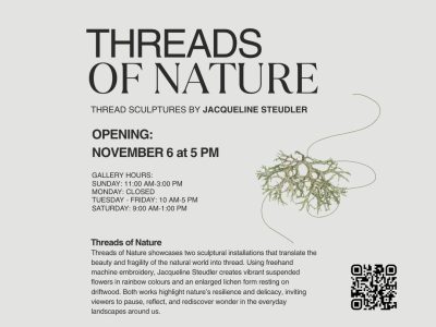 Threads of Nature; Thread Installations by Jacqueline Steudler