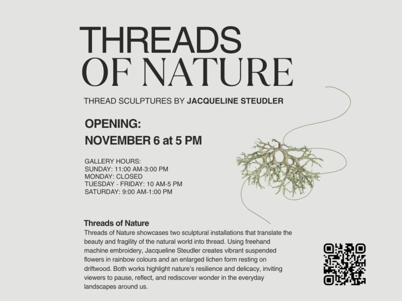 Threads of Nature; Thread Installations by Jacqueline Steudler