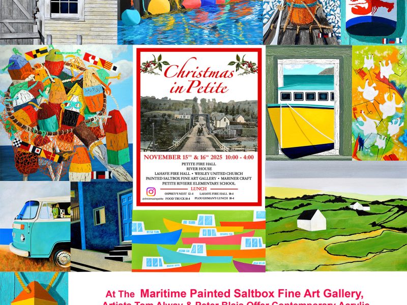 The Maritime Painted Saltbox Fine Art Gallery participates in Christmas in Petite 2025