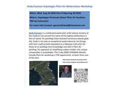 Watercolour Workshop on Nova Scotia’s South Shore with Andy Evansen
