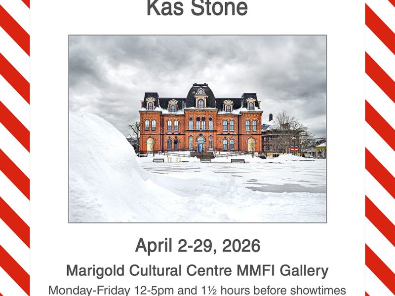 "Postcards from Home" by Kas Stone. April 2-29. Meet-the-artist reception: Thursday, April 9, 2-4pm