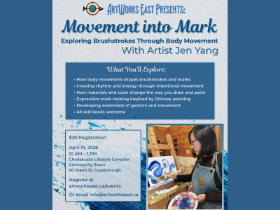 ArtWorks East Presents: Movement into Mark - Exploring Brushstrokes Through Body Movement with Artist Jen Yang