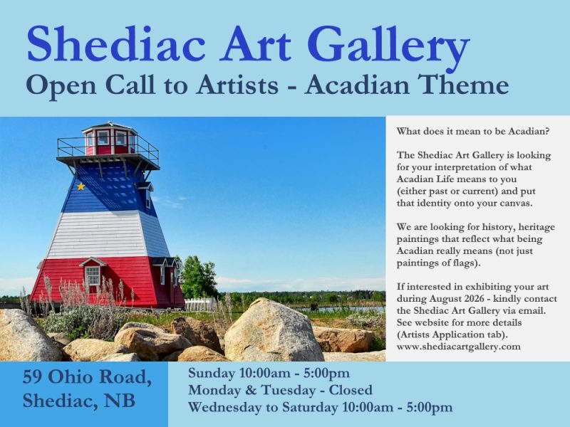 Open Call to Artists - Acadian themed art