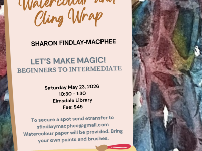Watercolour and Cling Wrap