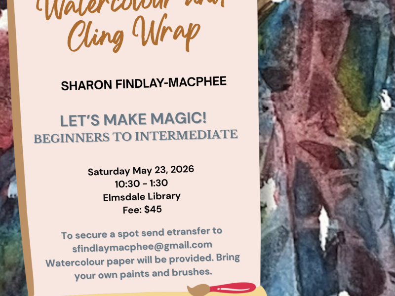 Watercolour and Cling Wrap